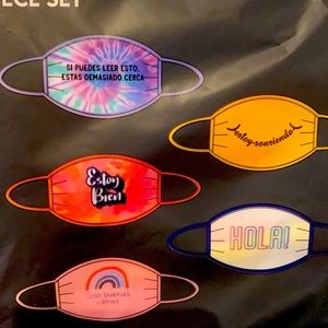 5 Adult Washable Reusable Fashion Face Masks NIP